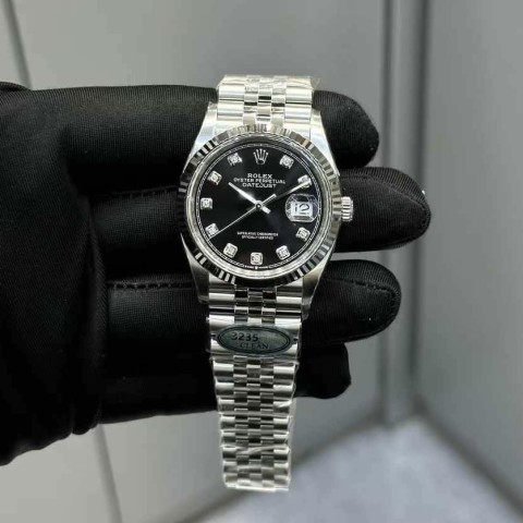 데이저스트 36mm 브라이트 블랙 다이아 셋팅
