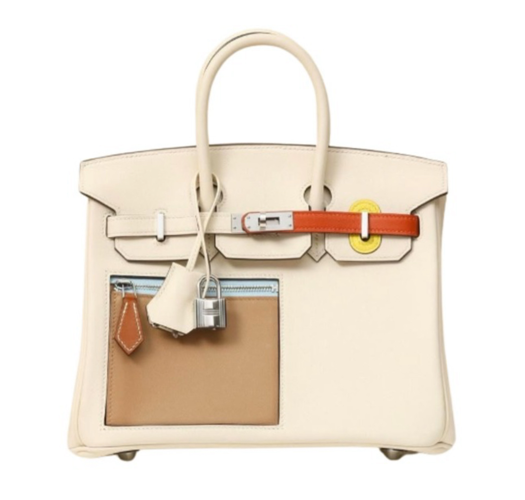 Hermès Birkin25 Colormatic Nata Chai Cuivre Lime Mauve Swift&Palladium Hardware