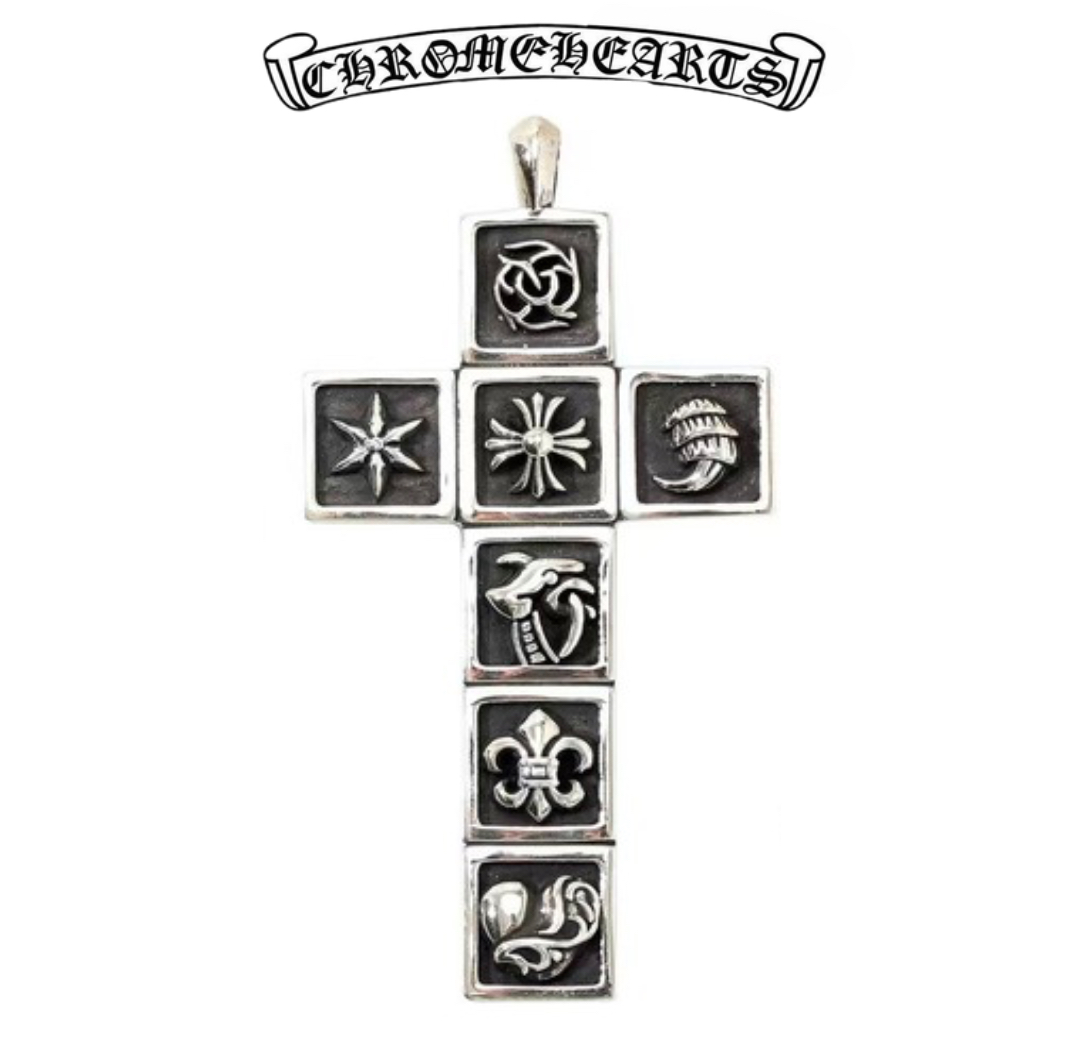 Chrome Hearts Silver Multi-Element Cross Pendant (25.6)