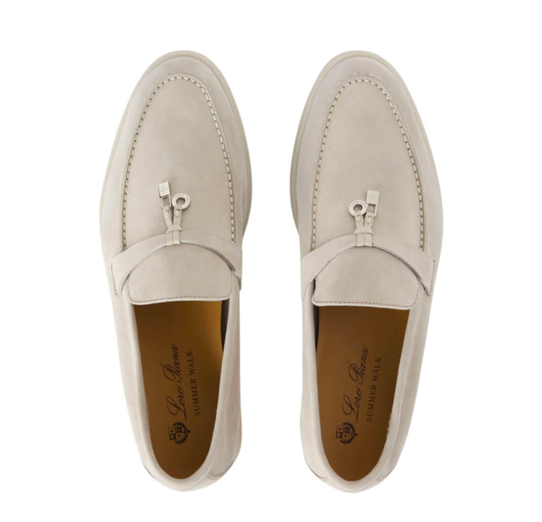 Loro Piana 썸머 참스 워크 로퍼 스웨이드 파운더펄