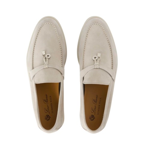 Loro Piana 썸머 참스 워크 로퍼 스웨이드 파운더펄