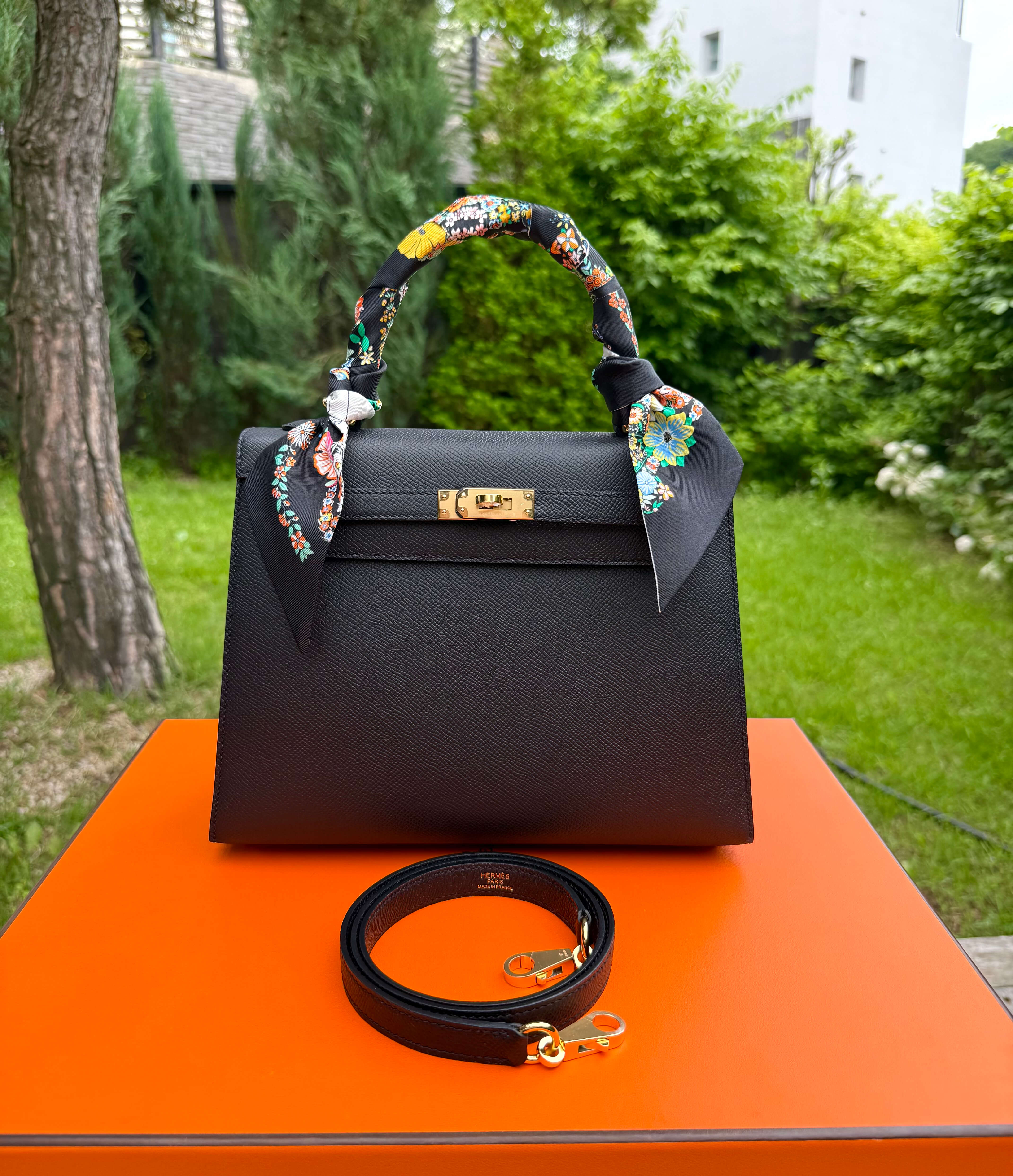 Hermes Kelly 25 Epsom Noir
