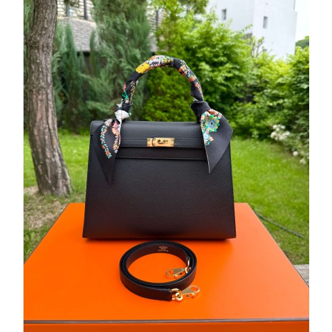 Hermes Kelly 25 Epsom Noir