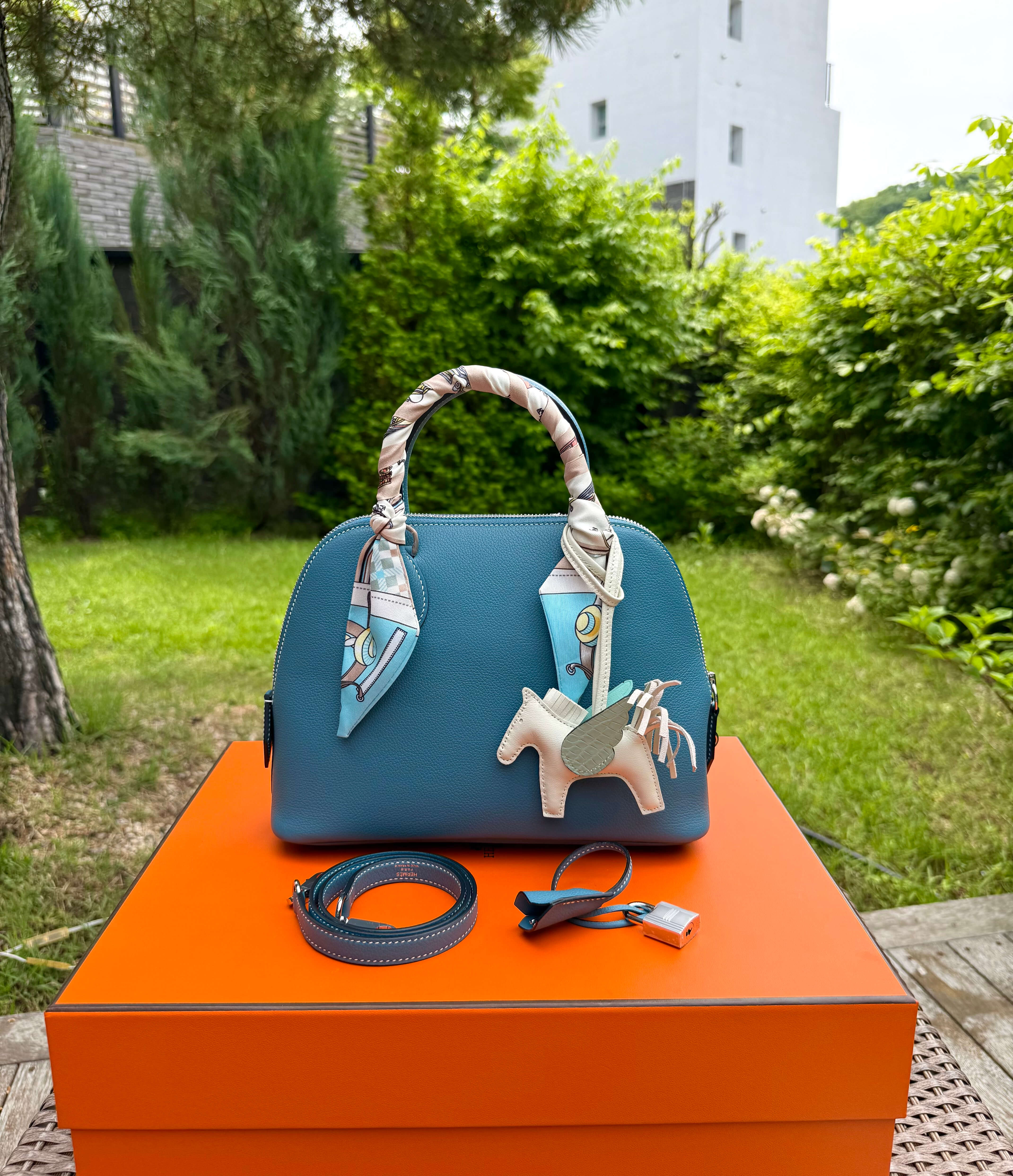 Hermes Bolide 25 Evercolor Blue Jean