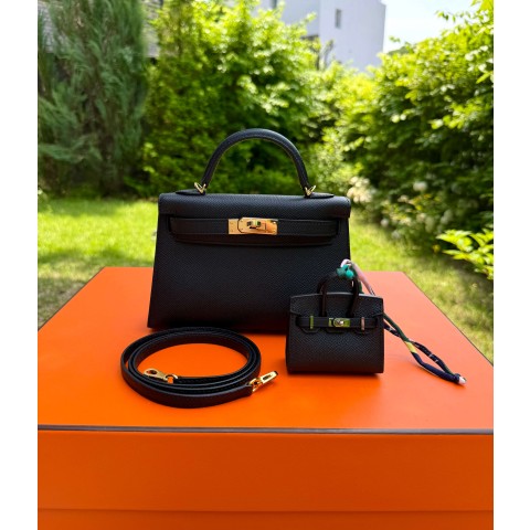 Hermes Mini KellyⅡ Epsom Noir