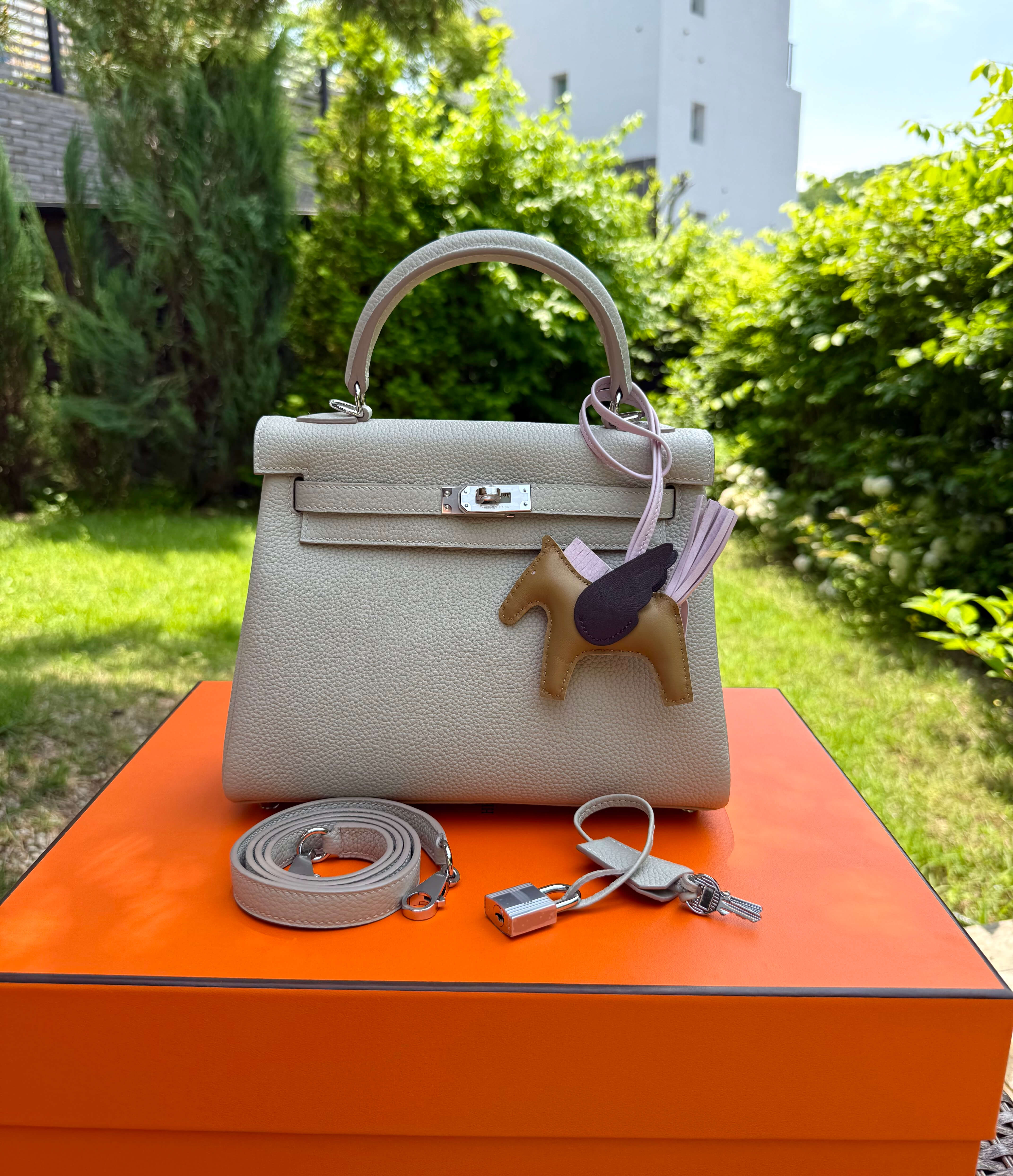 Hermes Kelly 25 Togo Beton