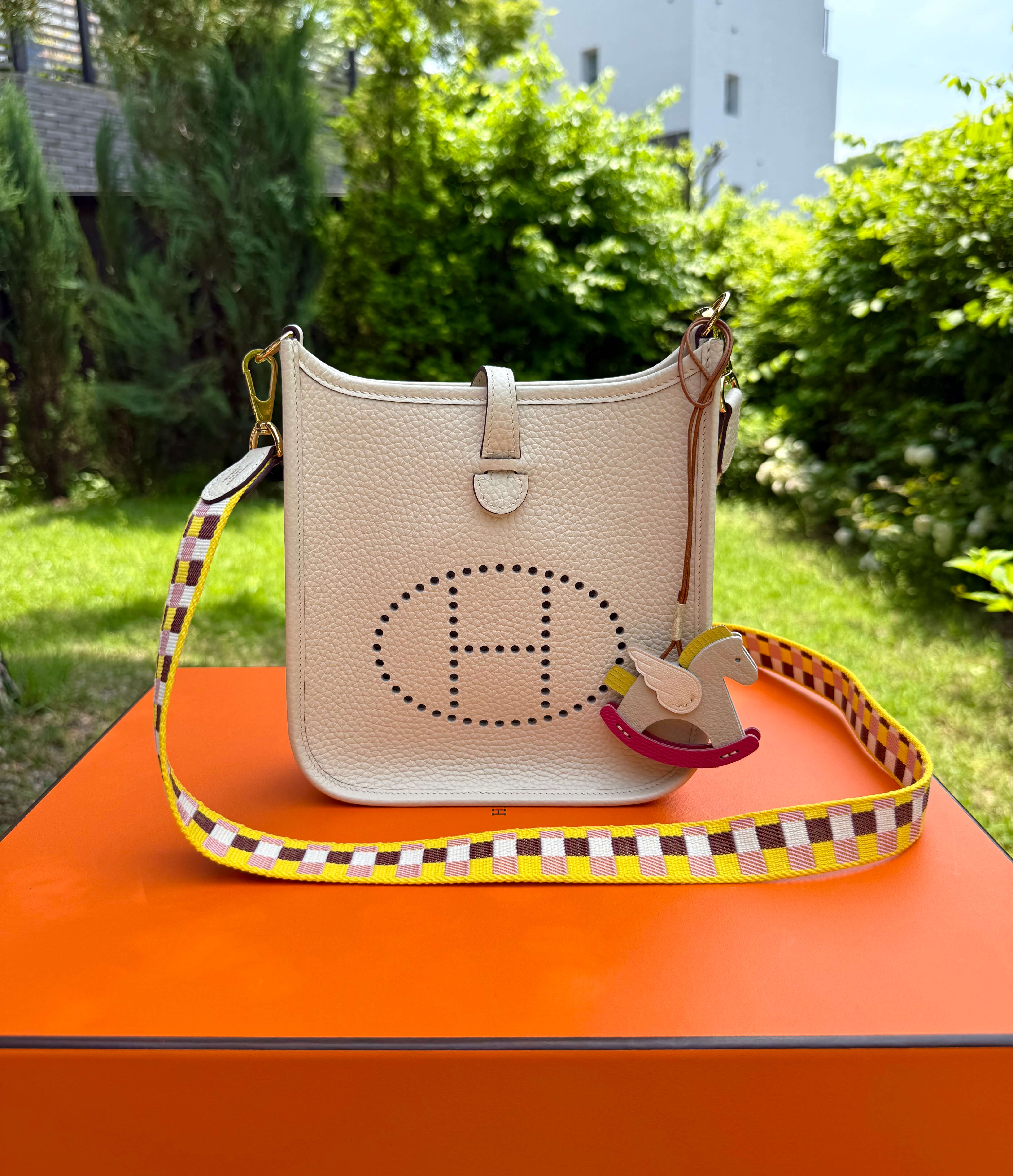 Hermes Mini Evelyn Togo Craie