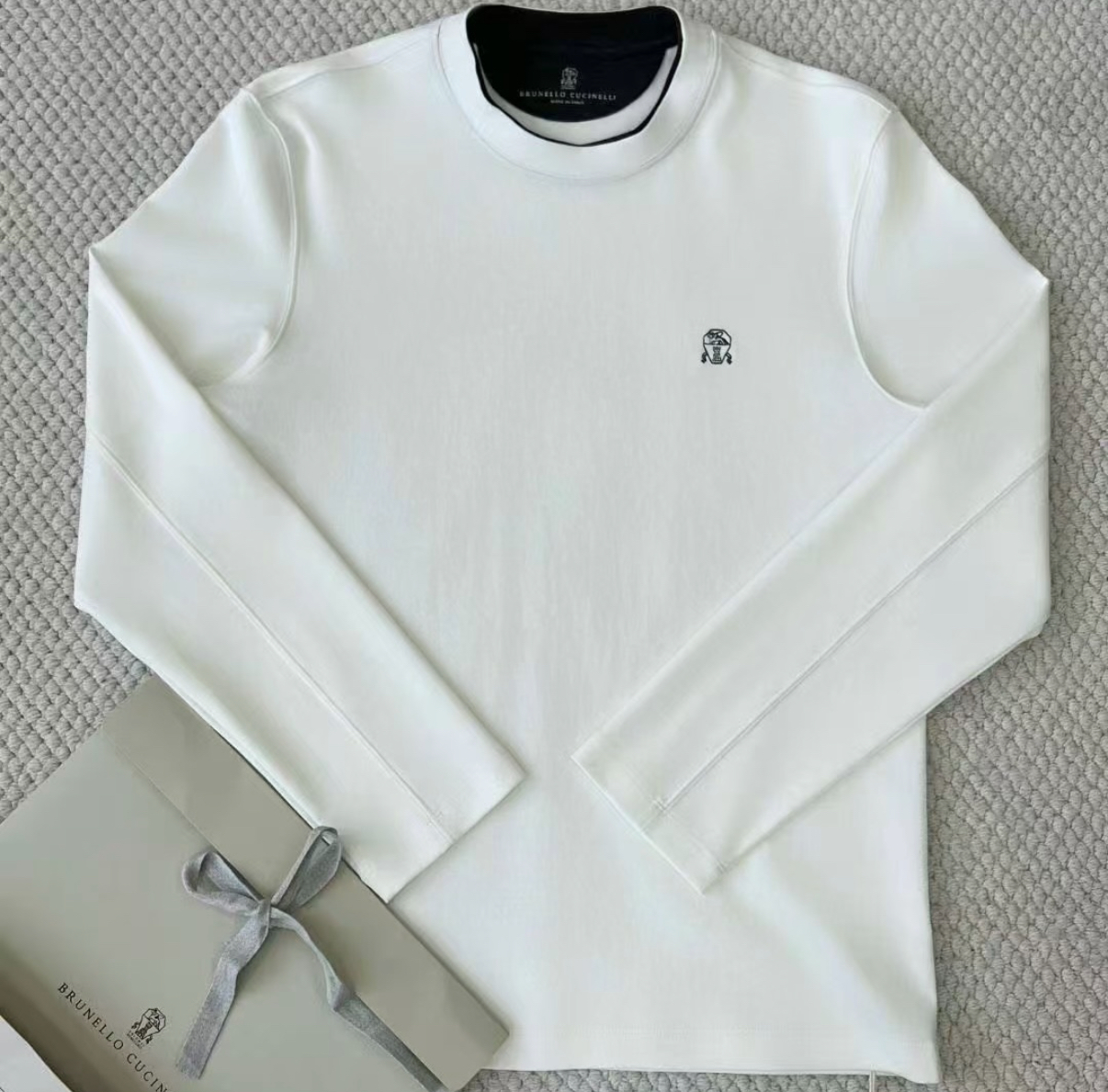 Brunella Coach Solomeo Logo Long Sleeve T-Shirt