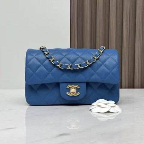 CHANEL Classic Flap Seasonal Edition – Lake Blue (ZP Grade / 20cm)
