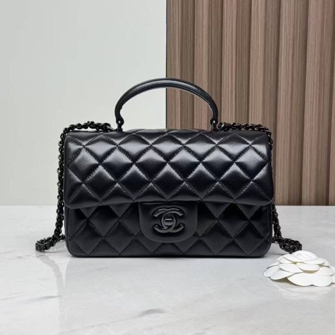CHANEL 24A Classic Flap Mini Handle – So Black Edition