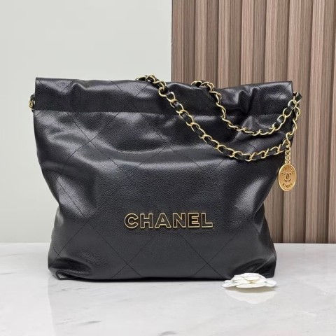 CHANEL 24K Limited 22 Bag – Black Caviar Leather with Cutout Logo