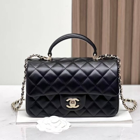 CHANEL CF Dami Mini Handle Bag – Classic Black (20cm)
