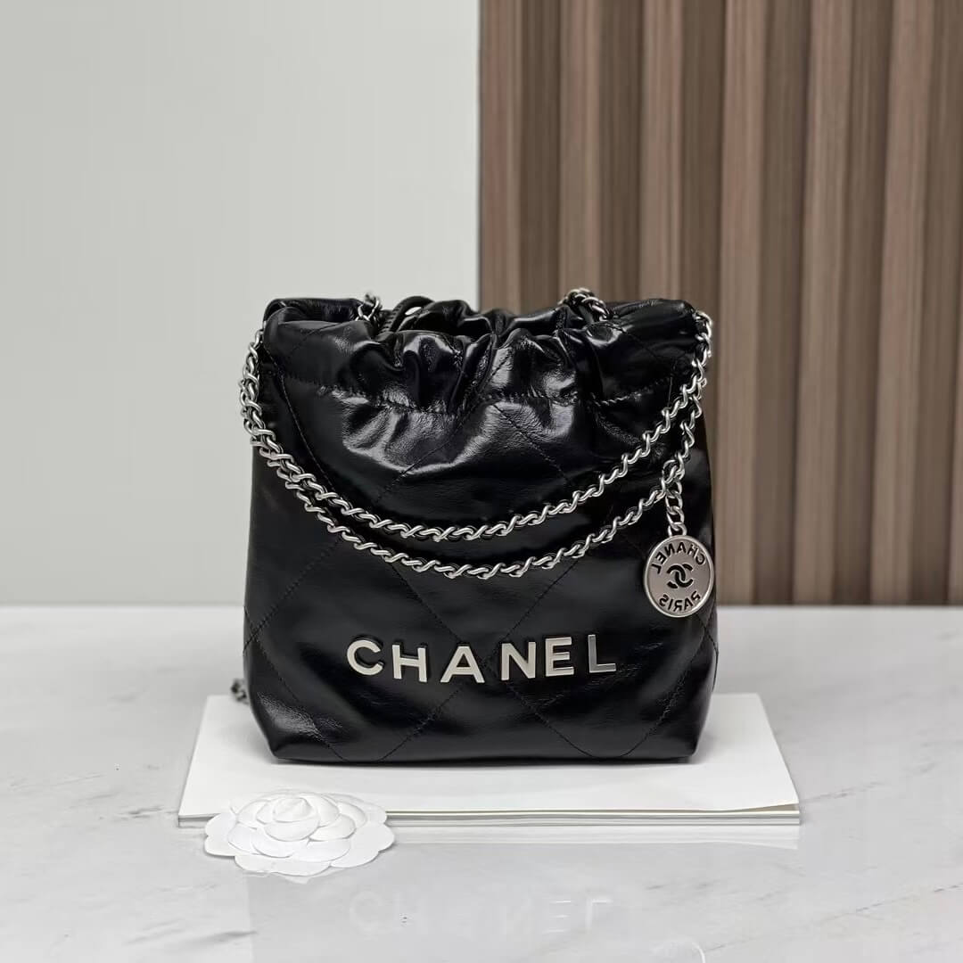CHANEL 23S Mini 22 Bag – Black (20x19x6cm)