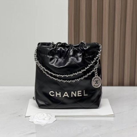 CHANEL 23S Mini 22 Bag – Black (20x19x6cm)