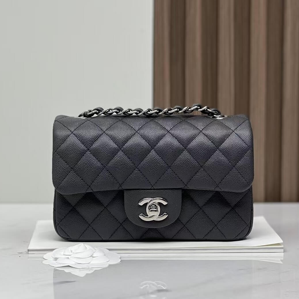 CHANEL Classic Flap Mini – Seasonal Limited Color ‘Tin Grey’ (20cm)