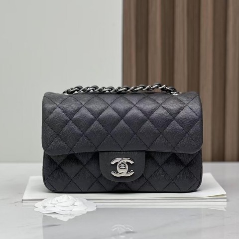 CHANEL Classic Flap Mini – Seasonal Limited Color ‘Tin Grey’ (20cm)
