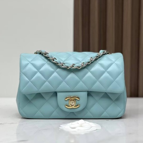 CHANEL Classic Flap Mini – Seasonal Limited ‘Lake Blue’  (20cm)