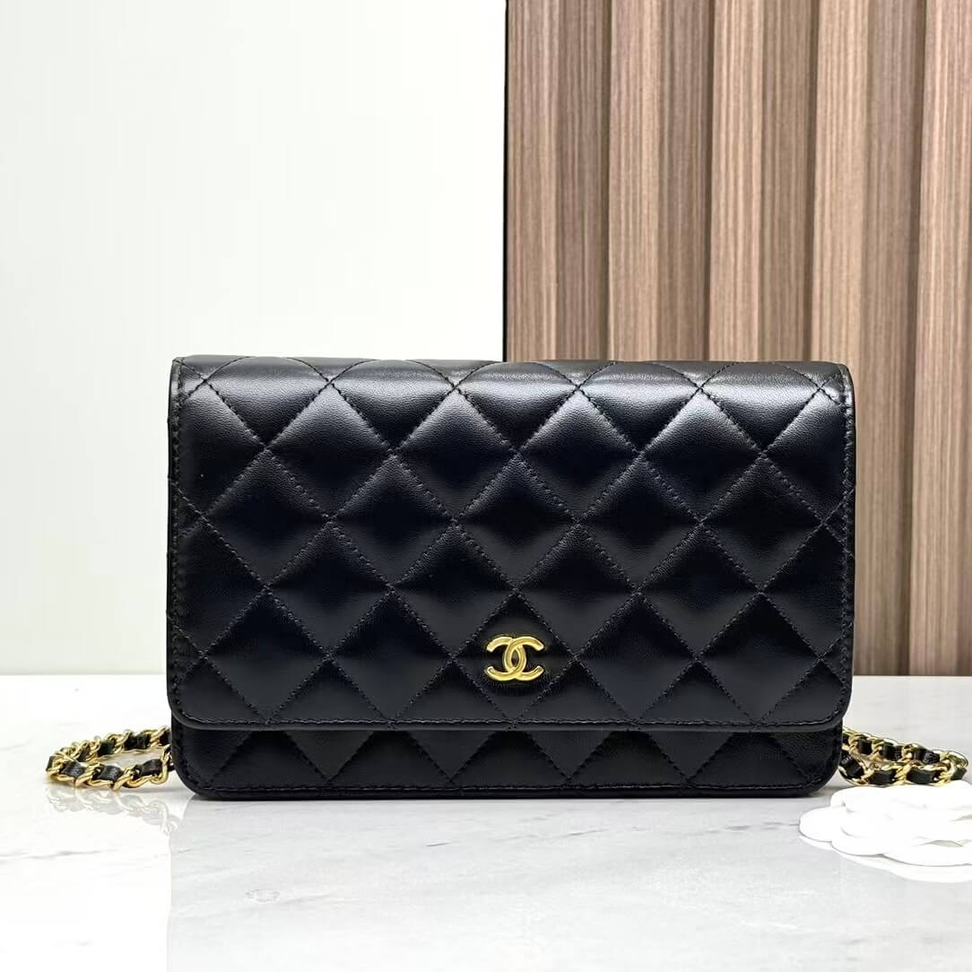 CHANEL WOC Wallet on Chain – Black with Gold Hardware