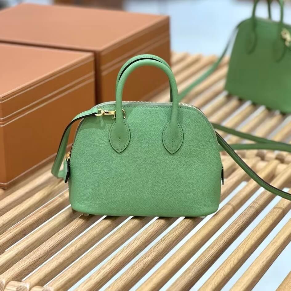 Hermès Bolide 1923 Mini Menthe Clemence Gold Hardware
