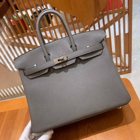 Hermès Birkin 25 Etain Togo with Palladium Hardware