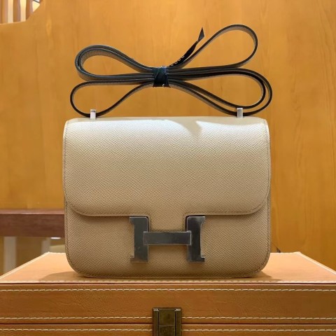 Hermès Constance 18 Biscuit Epsom with Palladium Hardware