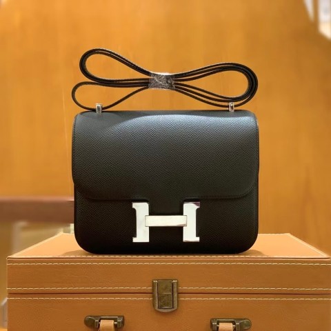 Hermès Constance 18 Black Epsom with Palladium Hardware
