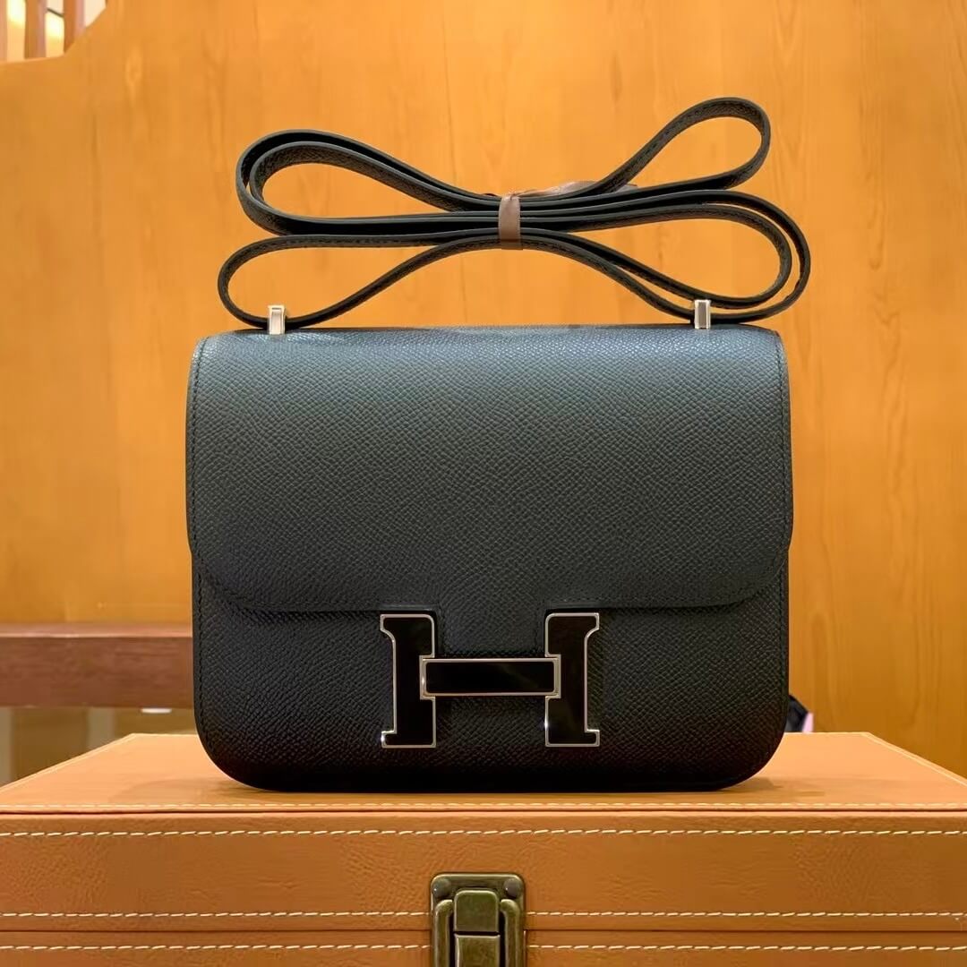 Hermès Constance 18 Black Epsom with So Black Hardware