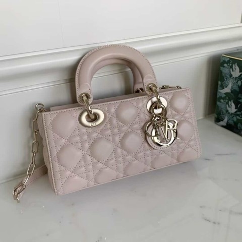 Dior Lady D-Joy Bag – Blush Pink Lambskin (Small Size 22×11.5×6 cm)