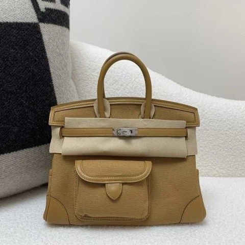 Hermès Birkin Cargo 25 Canvas with Swift 2S Sesame – Palladium Hardware