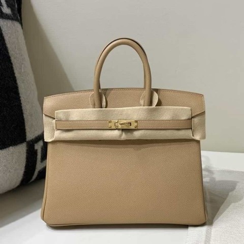 Hermès Birkin 25 Epsom 0M Milk Tea – Gold Hardware