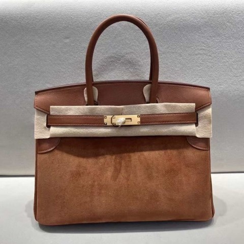 Hermès Birkin 30 Deer with Swift Gold Brown – Gold Hardware
