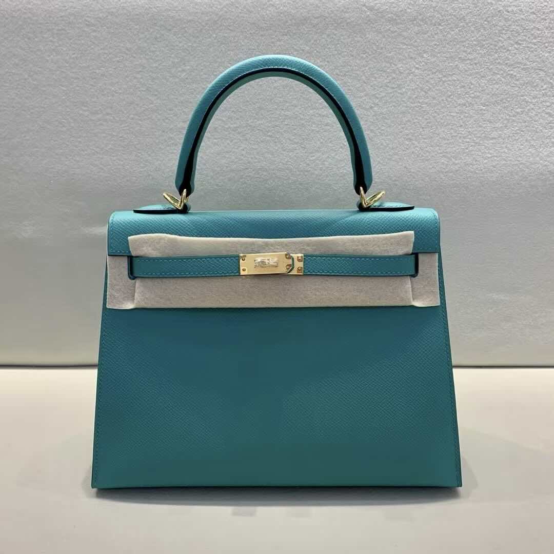 Hermès Kelly 25 Epsom U1 Verona Green – Gold Hardware