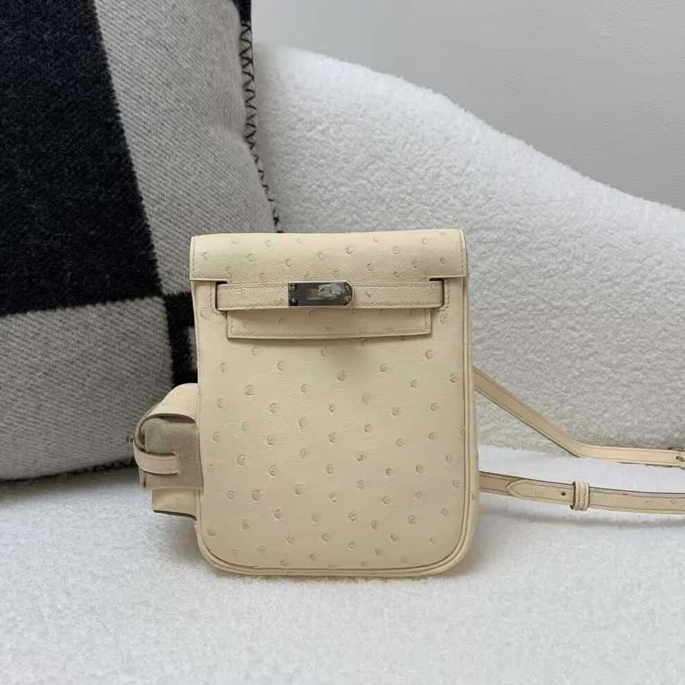 Hermès Kelly Jump Ostrich – Palladium Hardware