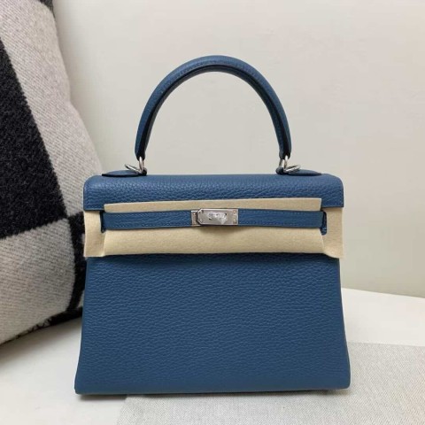 Hermès Kelly 25 Togo W0 Bosphorus Green – Palladium Hardware