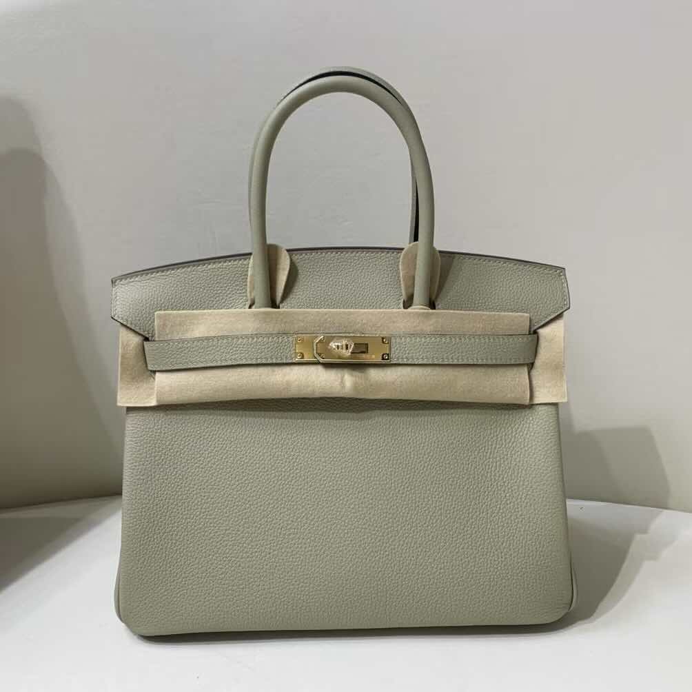 Hermès Birkin 30 Togo Q1 Sage Green – Gold Hardware