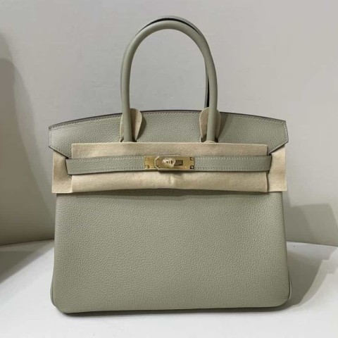 Hermès Birkin 30 Togo Q1 Sage Green – Gold Hardware
