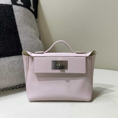 Hermès Mini Kelly 24/24 Evercolor with Swift 09 Dreamy Purple – Palladium Hardware