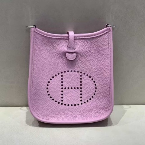 Hermès Mini Evelyne X9 Mauve Sylvestre – Palladium Hardware