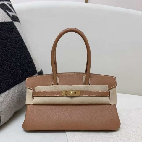 Hermès Birkin 29 Retourne Gold Evercolor with Gold Hardware