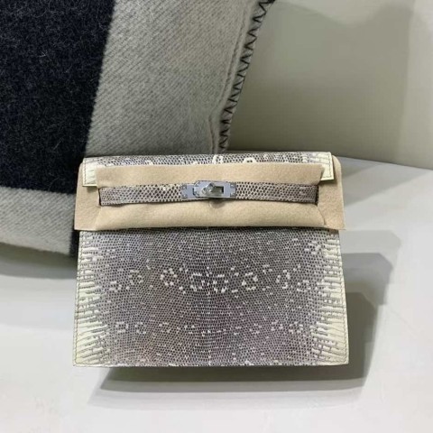 Hermès Kelly Danse Ombre Lizard with Palladium Hardware