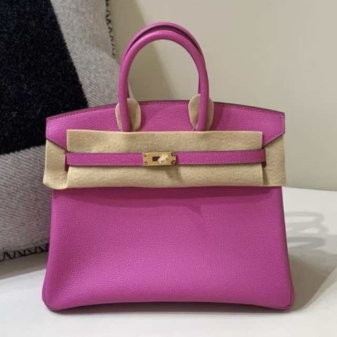 Hermès Birkin 25 Rose Pourpre Togo Leather with Gold Hardware