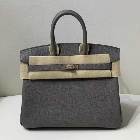 Hermès Birkin 25 Togo Étains with Rose Gold Hardware
