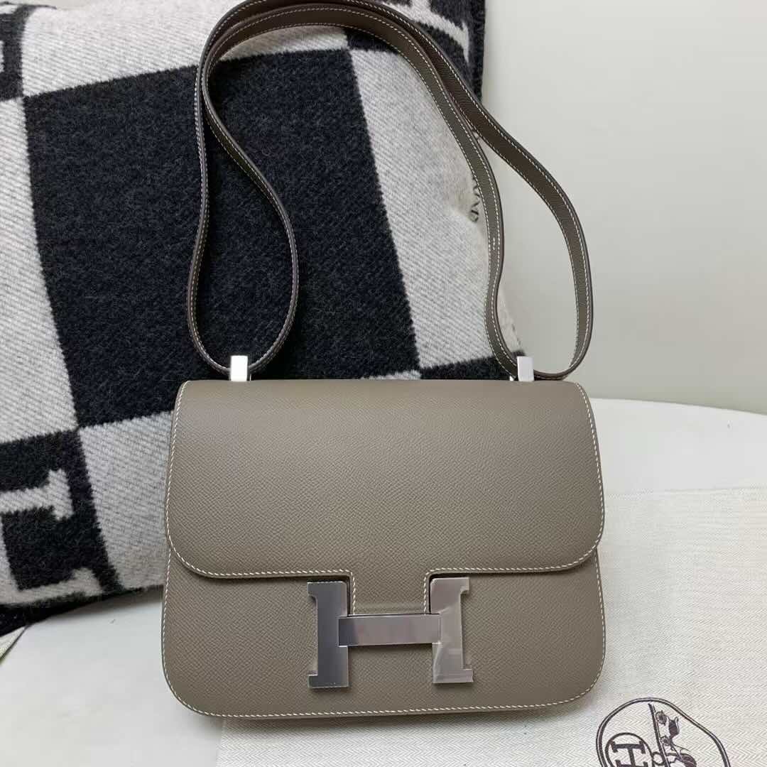 Hermès Constance 18 Etoupe Epsom with Palladium Hardware