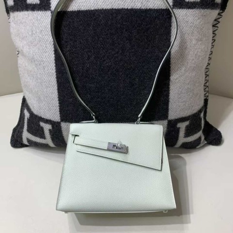 Hermès Kelly Desordre 20 Sellier Epsom Vert Fizz with Palladium Hardware