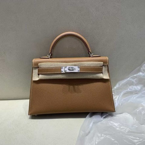 Hermès Kelly Mini II 20 Sellier Epsom Gold with Gold Hardware