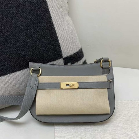 Hermès Mini Jypsière 20 Mauve Pale Swift with Palladium Hardware