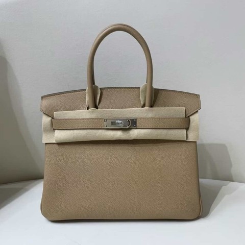 Hermès Birkin 30 Gris Tourterelle Togo with Palladium Hardware