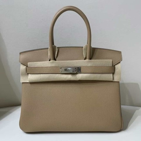 Hermès Birkin 30 Gris Tourterelle Togo with Palladium Hardware