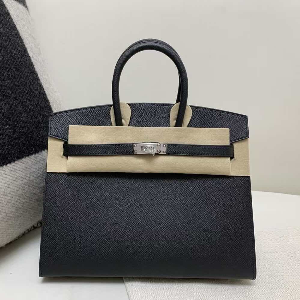 Hermès Birkin 25 Sellier Noir Epsom with Palladium Hardware