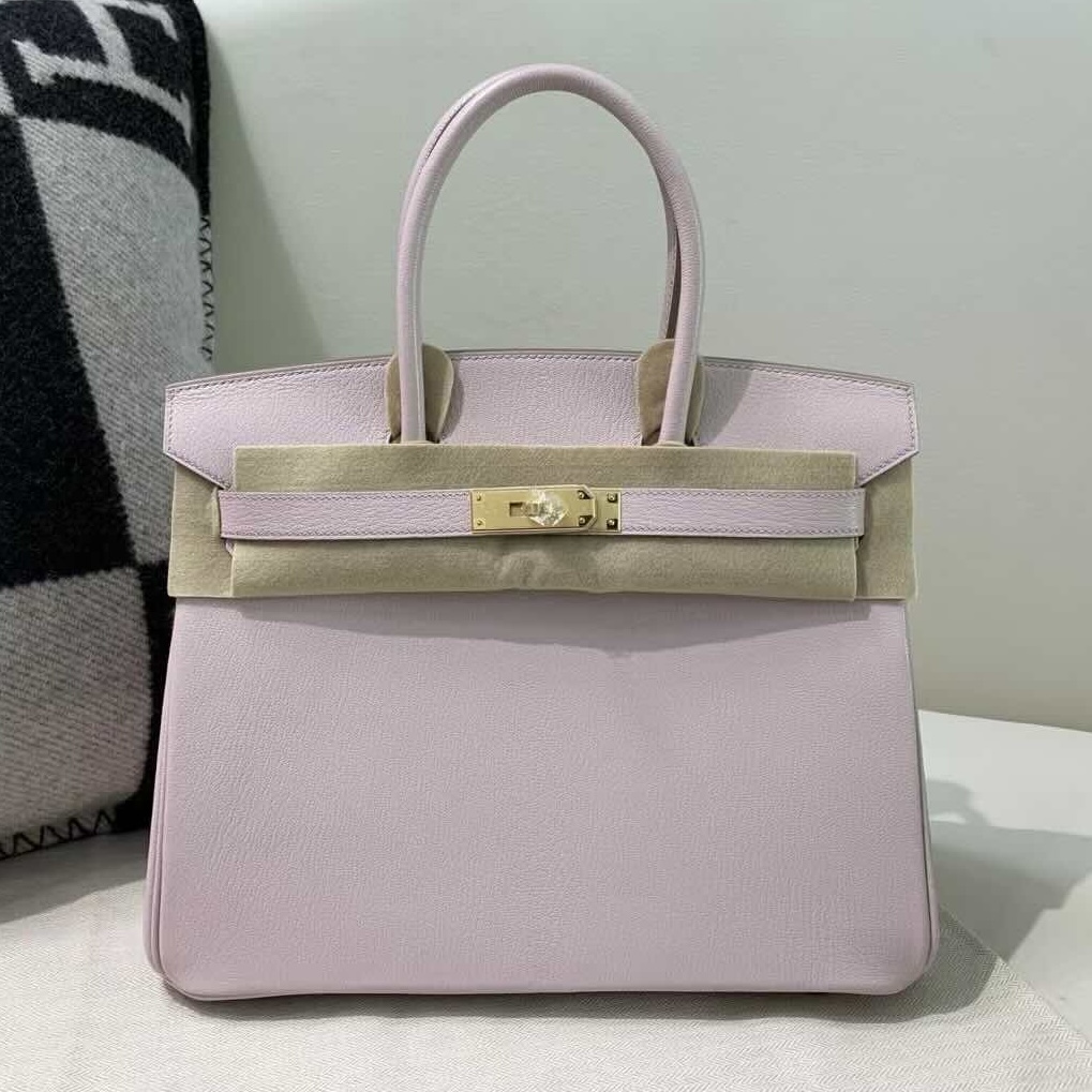 Hermès Birkin 25 Evercolor Mauve Pale with Gold Hardware(HCP)